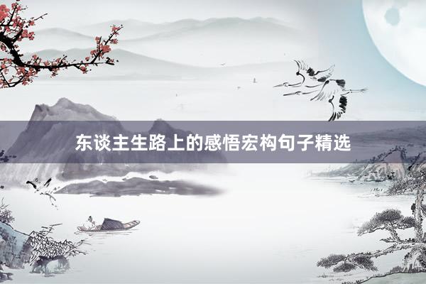 东谈主生路上的感悟宏构句子精选