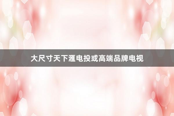 大尺寸天下滙电投或高端品牌电视